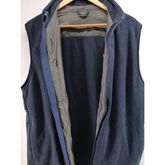 Mack Weldon Blue Fleece Sweater Vest Mens Size L Zip‎ Coat Jacket Winter Cozy - Picture 3 of 7